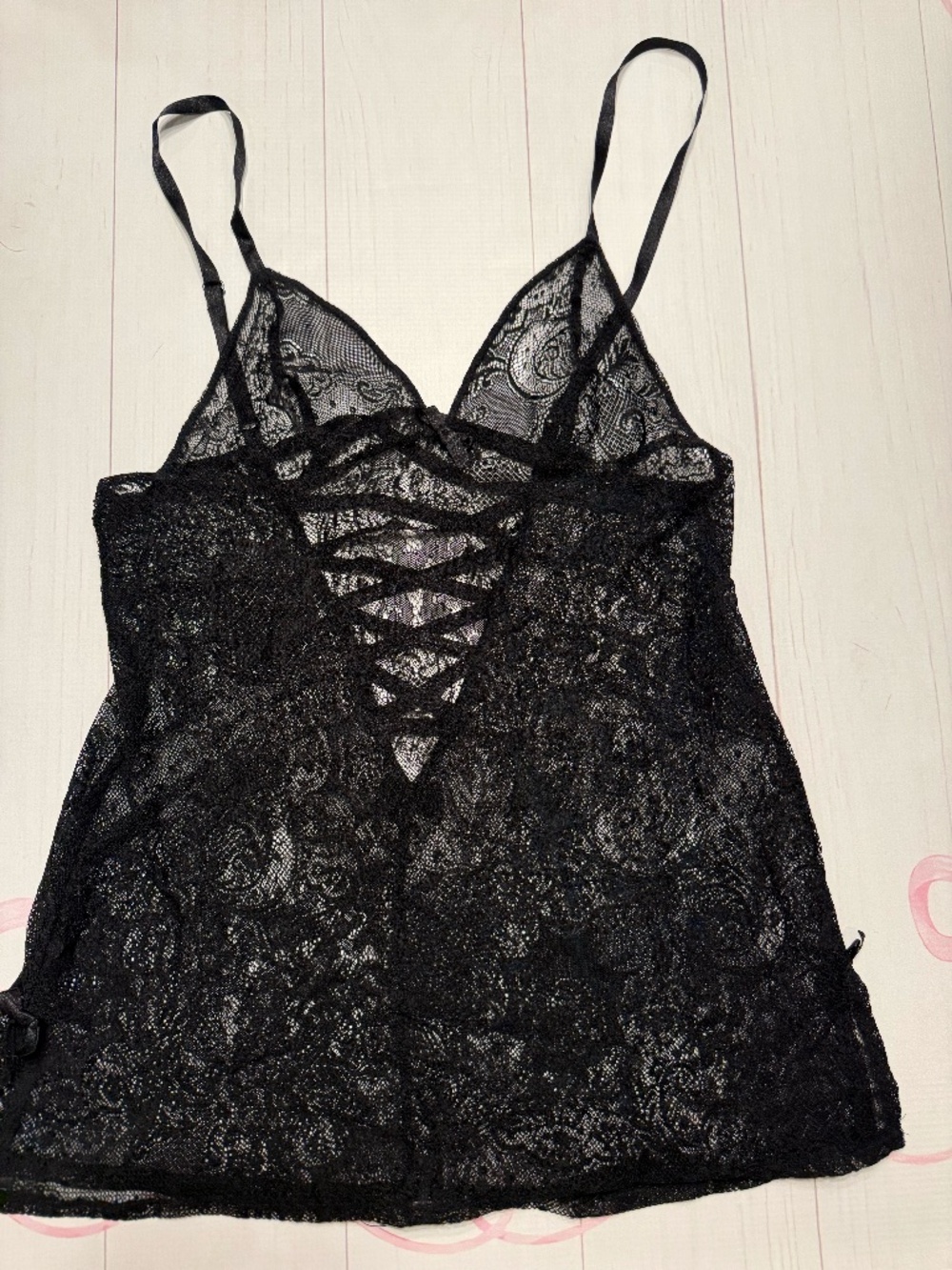 Victoria's Secret Vintage Black Lace Teddy Size M